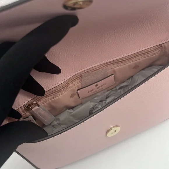 Kate Spade Sadie Envelope Crossbody Chalk Pink - Picture 8 of 13
